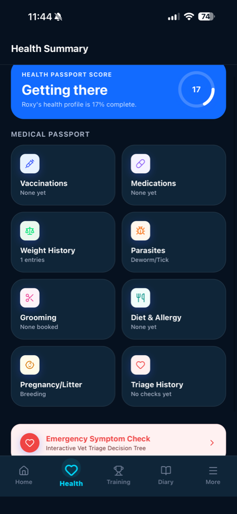 SymptoPet screenshot
